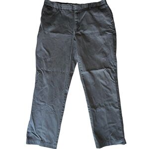 Alfani 100% Cotton Dark Grey Relaxed Fit Chino Pants Size 38W 34L